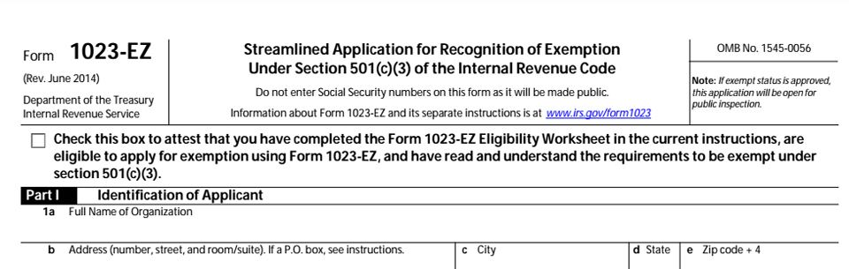 How to Start a 501c3 - The Form 1023 EZ