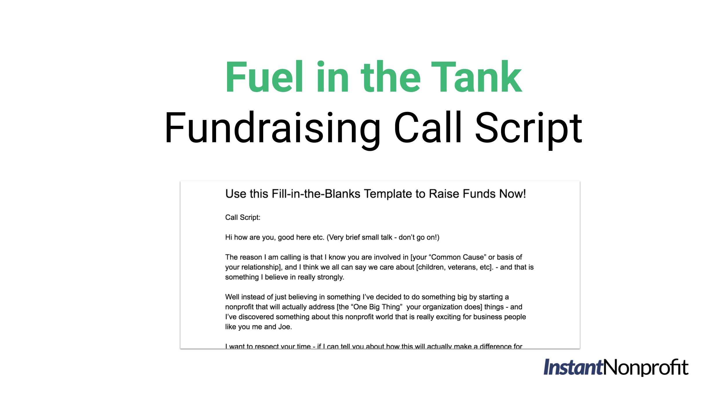 [Template] Nonprofit Fundraising Call Script
